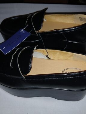 Scoop Platform Loafers - Black - Size 9